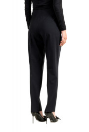 Incotex Women's "Nadine" Navy Blue Wool Flat Front Pants : Picture 3