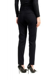 Incotex Women's "Alycia" Navy Blue Wool Flat Front Pants : Picture 3