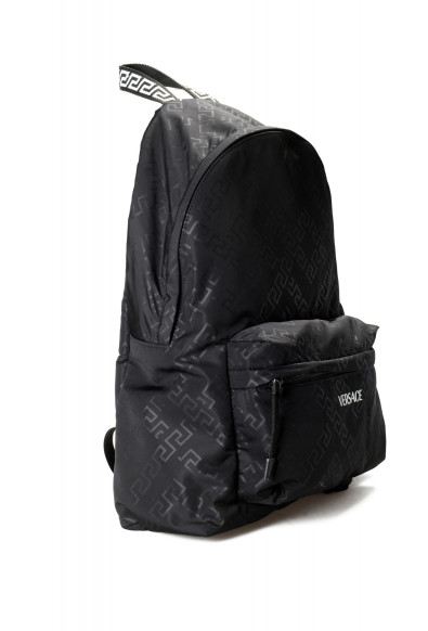 Versace Unisex Black Canvas Logo Print Large Backpack Bag: Picture 2