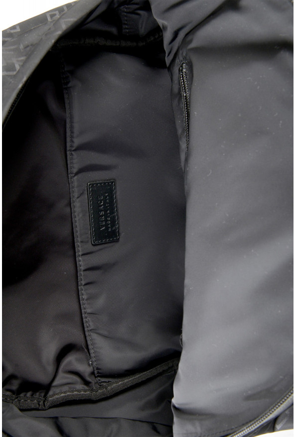 Versace Unisex Black Canvas Logo Print Large Backpack Bag: Picture 4