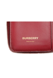 Burberry Unisex "Passport" Burgundy Leather Zip Around Wallet: Picture 4