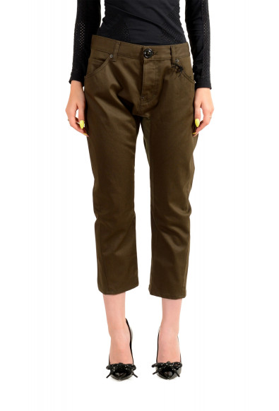 Dsquared2 Women's "ICON" Olive Green Cropped Pants 