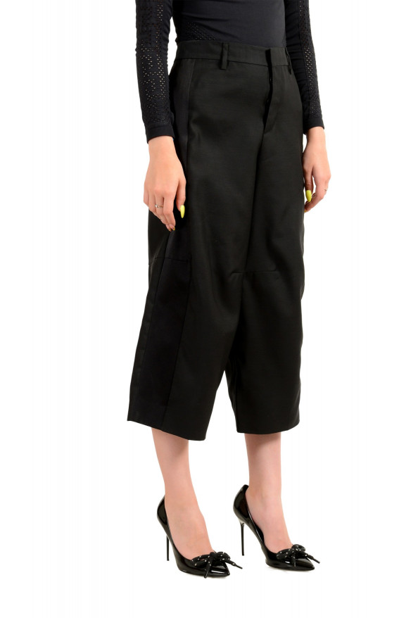 Dsquared2 Women's Black Wool Silk Cropped Wide Leg Pants : Picture 2
