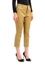 Dsquared2 Women's Beige Flat Front Cropped Pants: Picture 2