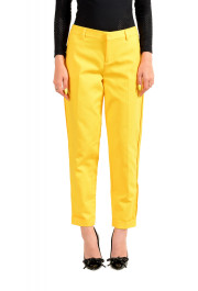 Dsquared2 Women's Bright Yellow Flat Front Straight Leg Pants