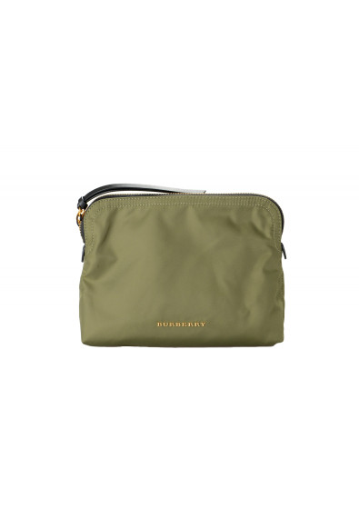 Burberry Women's Olive Green "Pouch" Canvas Clutch Cosmetic Bag