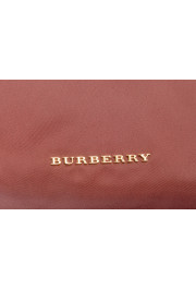 Burberry Women's Burgundy Red "Pouch" Canvas Clutch Cosmetic Bag: Picture 2