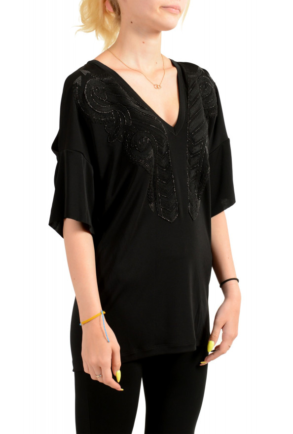 Just Cavalli Women's Black Embellished Blouse Top : Picture 2