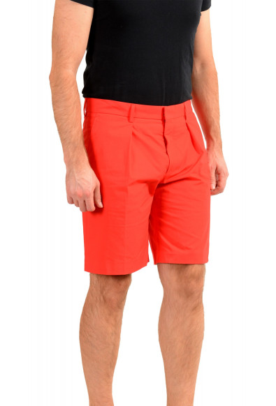 Hugo Boss Men's "Pierce1" True Red Pleated Front Shorts: Picture 2