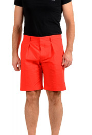 Hugo Boss Men's "Pierce1" True Red Pleated Front Shorts