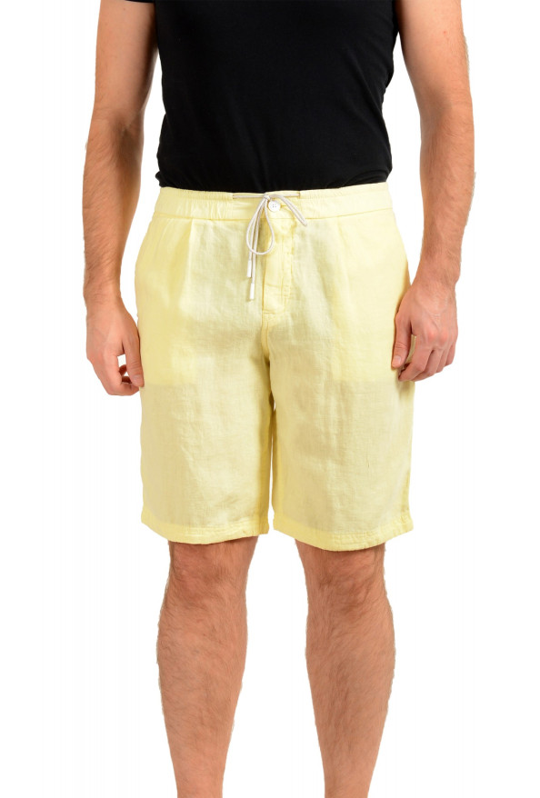 Hugo Boss Men's "Symoon-Shorts1" 100% Linen Tapered Fit Shorts 