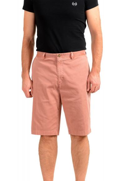Hugo Boss Men's "Rigan-Short" Pink Regular Fit Flat Front Shorts