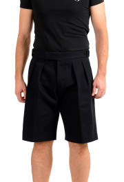 Hugo Boss Men's "Avanti_RW" Navy Blue Pleated Front Shorts 
