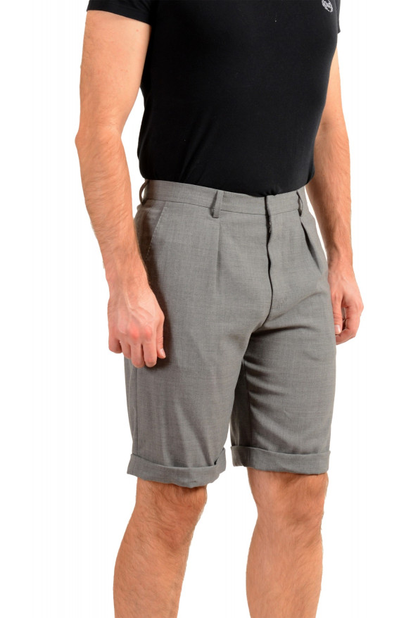 Hugo Boss Men's "Pierce" Gray 10% Wool Pleated Front Shorts: Picture 2