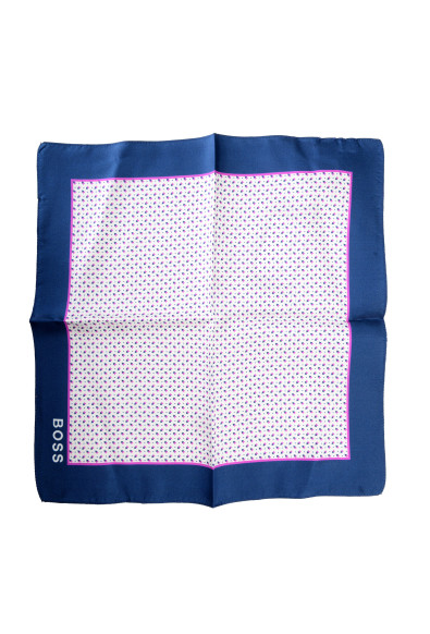 Hugo Boss Men's 100% Silk Multi-Color Geometric Print Pocket Square: Picture 2