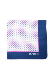 Hugo Boss Men's 100% Silk Multi-Color Geometric Print Pocket Square