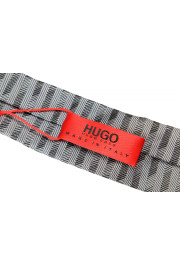 Hugo Boss Men's Gray Striped 100% Silk Tie: Picture 3