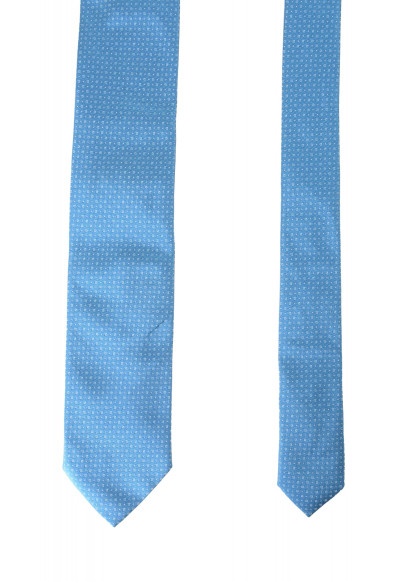 Hugo Boss Men's Blue Geometric Print 100% Silk Tie: Picture 2