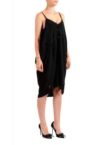 Maison Margiela Women's Black 100% Silk Sleeveless Shift Dress: Picture 2