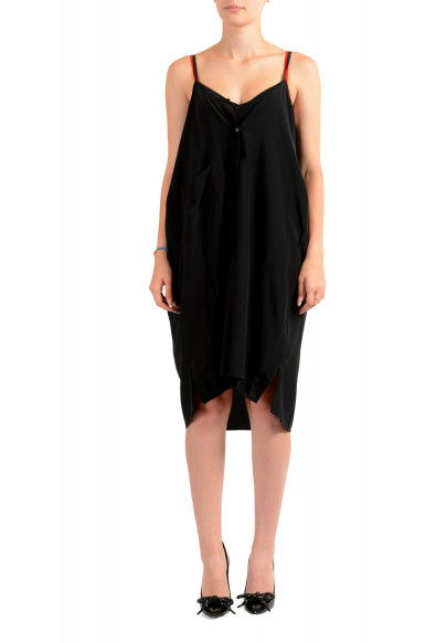 Maison Margiela Women's Black 100% Silk Sleeveless Shift Dress