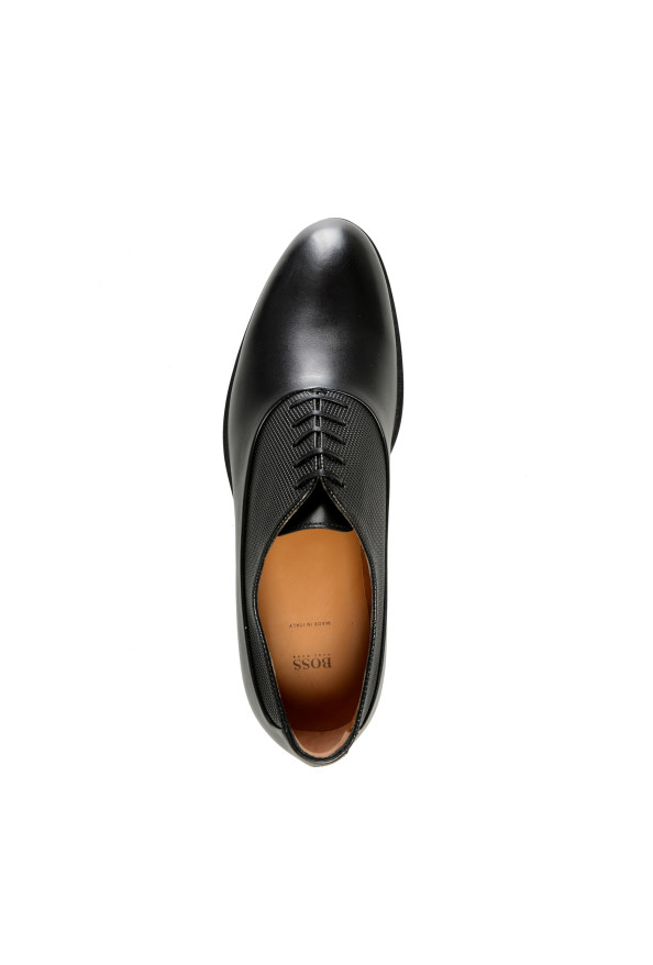Hugo Boss Men's "Barkley_Oxfr_bupr" Black Leather Oxfords Shoes : Picture 7