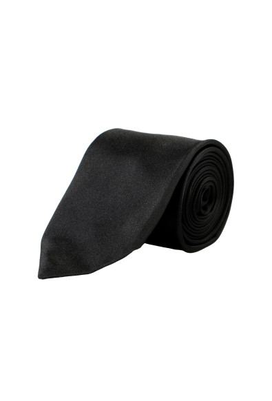 Hugo Boss Men's Solid Black 100% Silk Tie