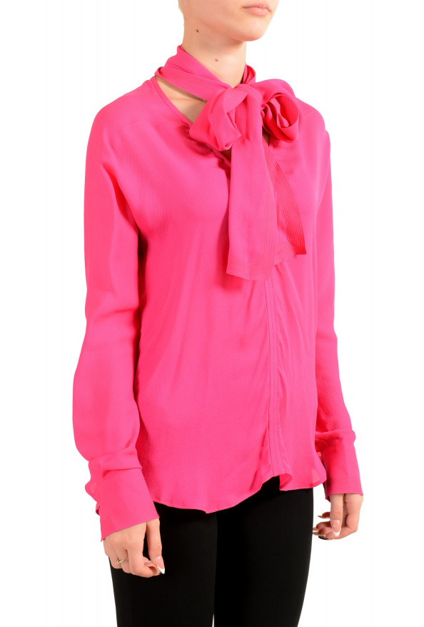 Dsquared2 Women's Pink 100% Silk Long Sleeve Blouse Top : Picture 2