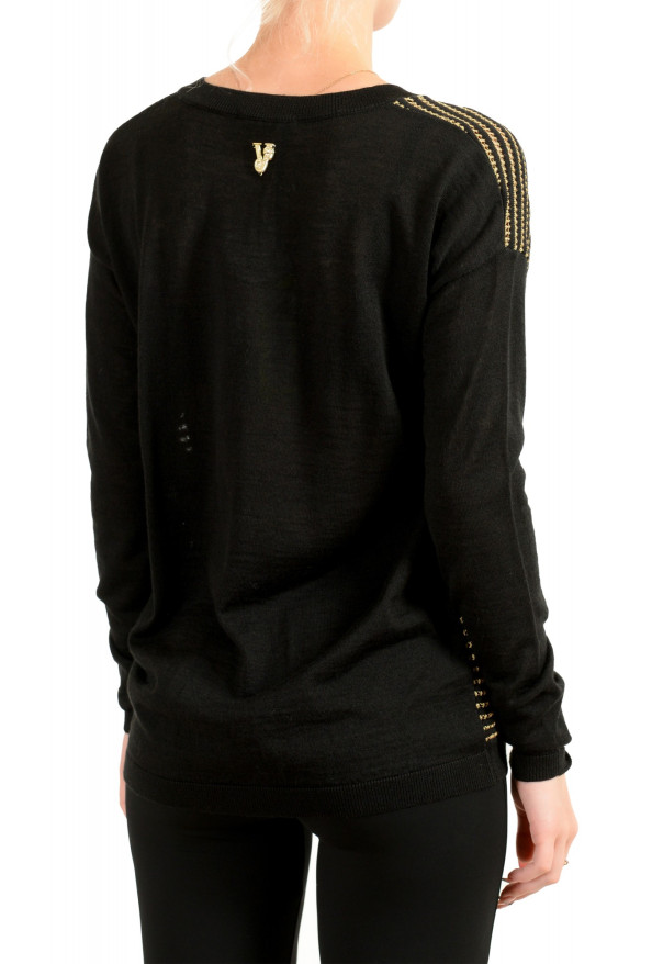 Versace Jeans Women's Black & Gold Wool Sparkle Pullover Sweater : Picture 3