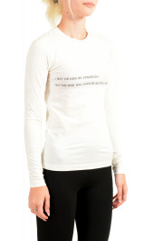 Gianfranco Ferre Women's Ivory Graphic Long Sleeve T-Shirt : Picture 2