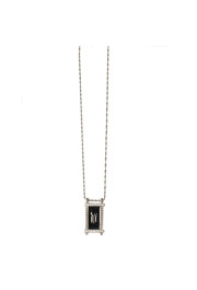 Gianni Versace Unisex Silver Color Metal Chain Necklace With Pendant