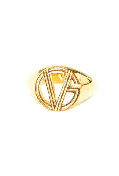 Versace Gold Color Metal Ring 