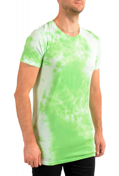 Balmain Men's Green Distressed Short Sleeve Crewneck T-Shirt: Picture 2