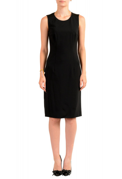 Hugo Boss Women's "Dristie" Black Wool Sleeveless Pencil Dress