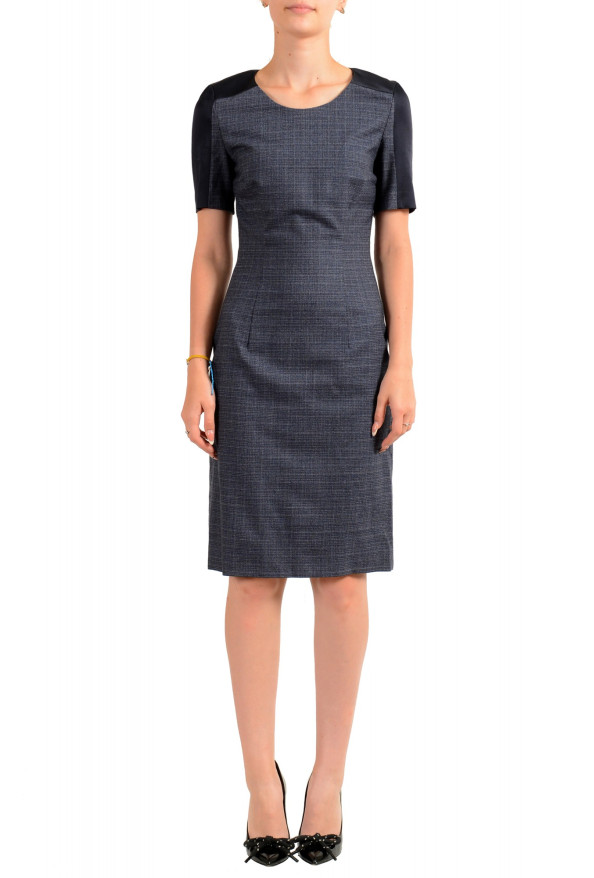 Hugo Boss Women's "Dirusa3" 100% Wool Short Sleeves Pencil Dress