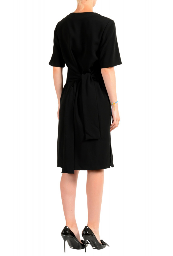 Hugo Boss Women's "Dakali" Black Short Sleeve Belted A-Line Dress: Picture 3