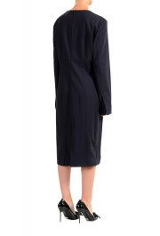Hugo Boss Women's "Damola" Navy Blue Wool Long Sleeve Pencil Dress : Picture 3