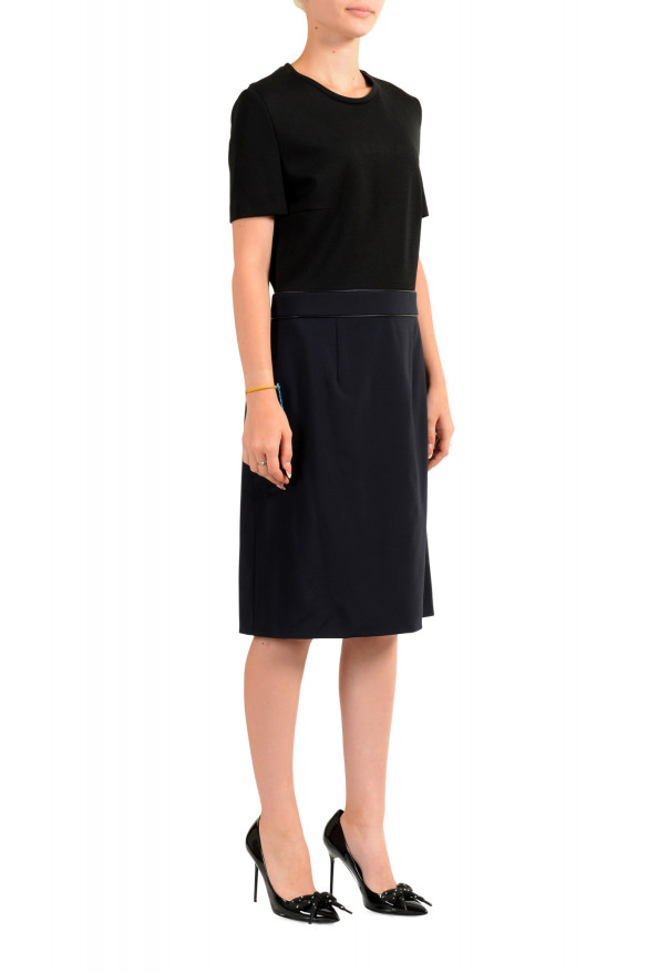 Hugo Boss Women's "Dualisa" Two Tone Wool Short Sleeve Pencil Dress : Picture 2
