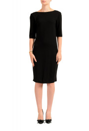 Hugo Boss Women's "Nylie" Black 3/4 Sleeves Pencil Dress 