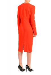 Hugo Boss Women's "Damola" Orange Wool Long Sleeve Pencil Dress : Picture 3