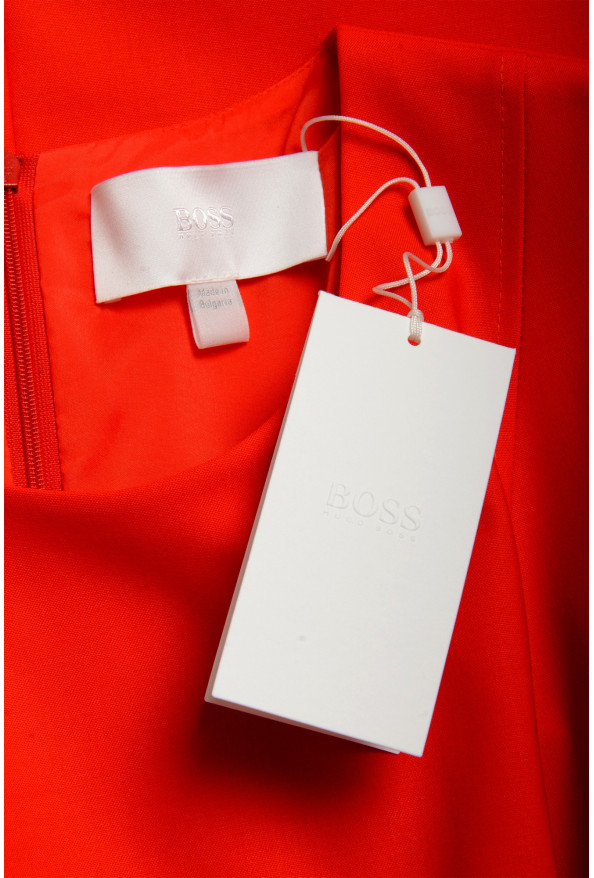 Hugo Boss Women's "Damola" Orange Wool Long Sleeve Pencil Dress : Picture 6