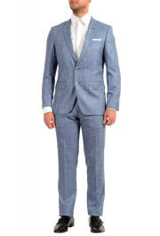 Hugo Boss Men's "Hutson5/Gander3" Slim Fit Light Blue Wool Two Button Suit