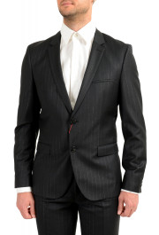 Hugo Boss Men's "Arti/Hesten193" Extra Slim Fit Black Wool Two Button Suit: Picture 4