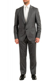 Hugo Boss Men's "F-Harverson2/Garvin2" Gray Slim Fit 100% Wool Two Button Suit