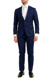 Hugo Boss Men's "Huge6/Genius5" Slim Fit Plaid 100% Wool Two Button Suit