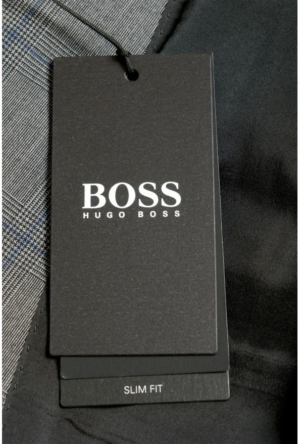 Hugo Boss Men's "Novan6/Ben2" Slim Fit Plaid 100% Wool Two Button Suit: Picture 13