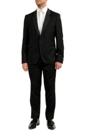 Hugo Boss Men's "Arti/Hesten201E1" Extra Slim Black Tuxedo Wool One Button Suit