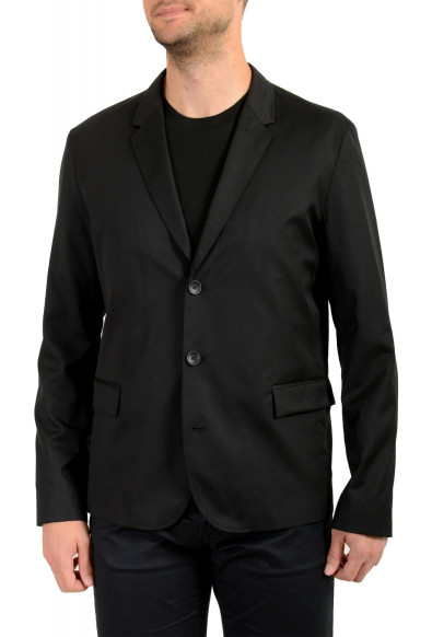 Hugo Boss Men's "Asdeno" Black Wool Three Button Blazer 