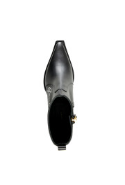 Versace Women's Black Leather Logo Cowboy Boots Shoes: Picture 7