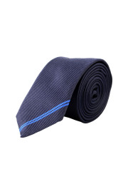Hugo Boss Men's Navy Blue Striped 100% Silk Tie