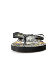 Philipp Plein Black/Multi Rubber Logo Print Flip Flops Shoes: Picture 6